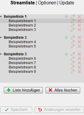 Reiter Streamliste