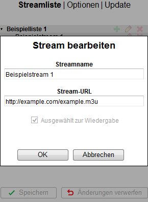 Stream bearbeiten